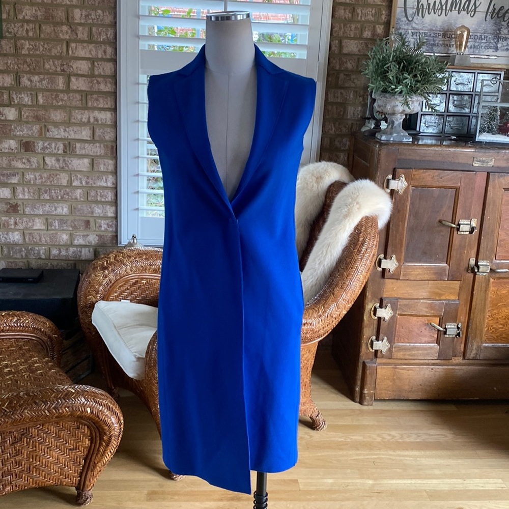Elegant Blue Sleeveless Vest